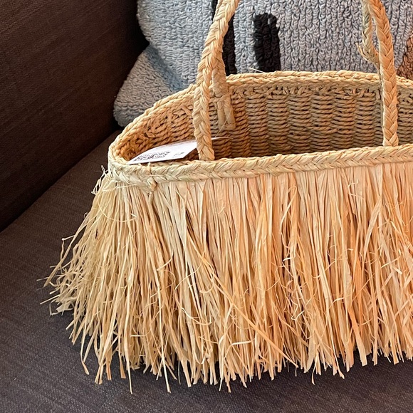 H&M fringe handbag raffia NWT LAST ONE - Picture 14 of 15